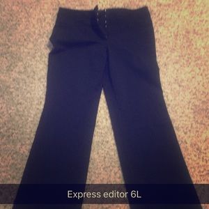 Express editor dress pants in black. 6 long.